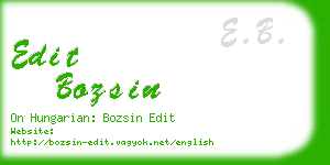 edit bozsin business card